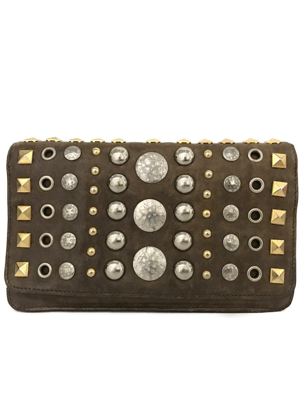 Ega Miu Studded Leather Long Bifold #197464M70